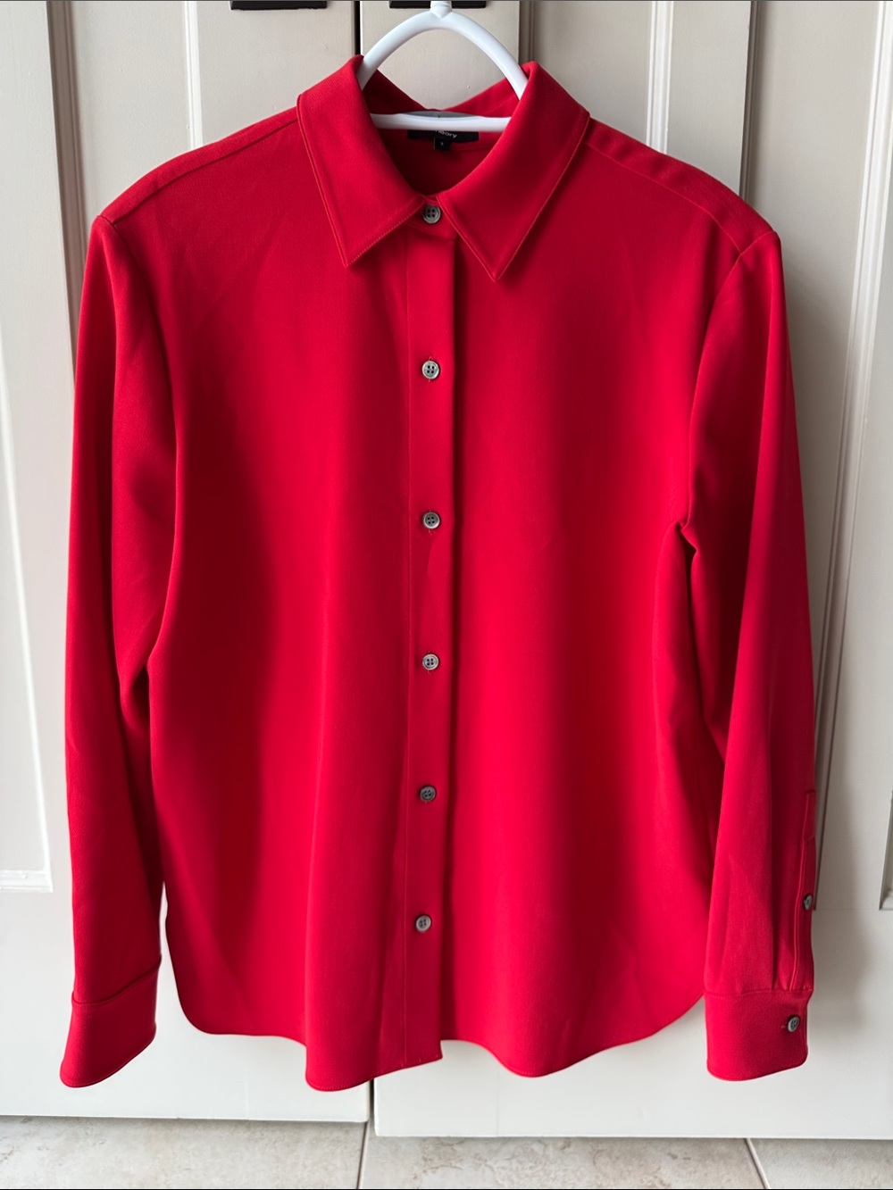 Theory Vibrant Red Blouse size S